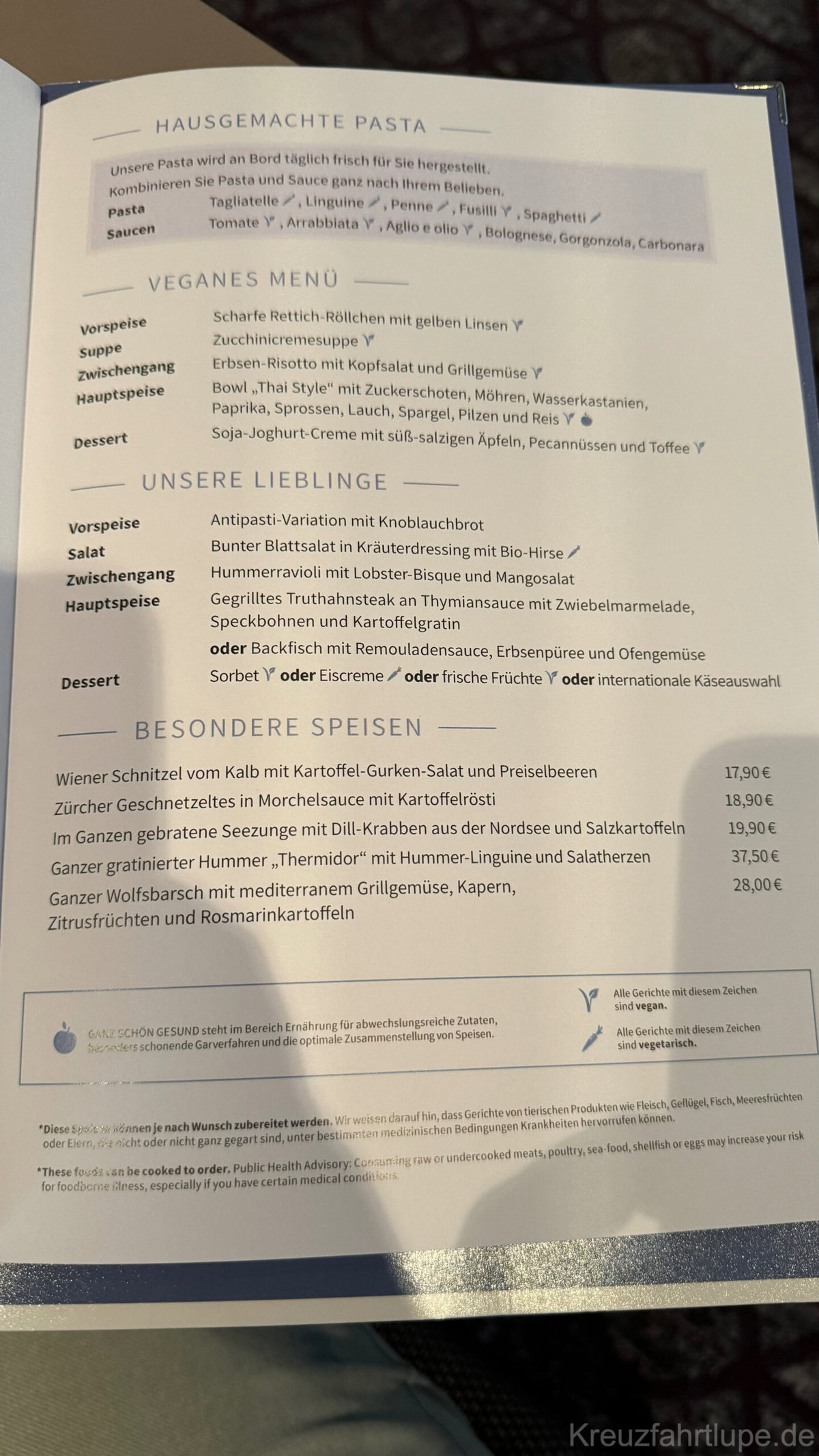 Mein Schiff 5 Speisekarte Pdf Hauptrestaurant Atlantik ⭐️ Mein Schiff - Speisekarte