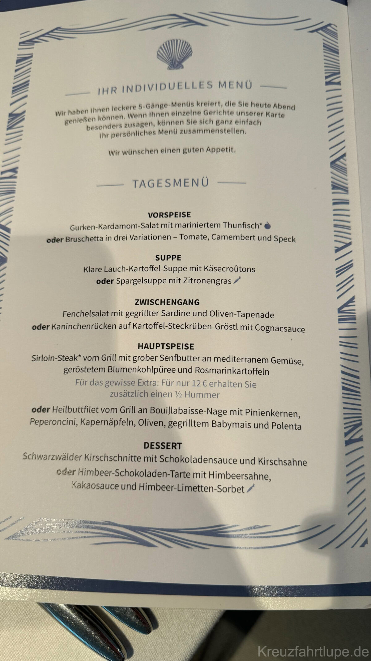 Mein Schiff 5 Speisekarte Pdf Hauptrestaurant Atlantik ⭐️ Mein Schiff - Speisekarte